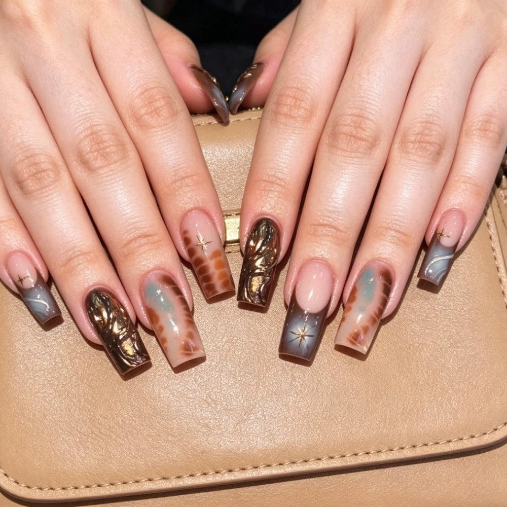 Black French Ombre Press-On Nails
