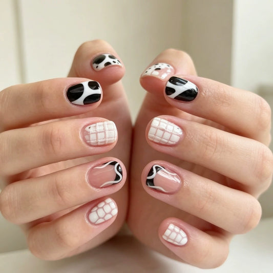 French Short Square Press-On Nails