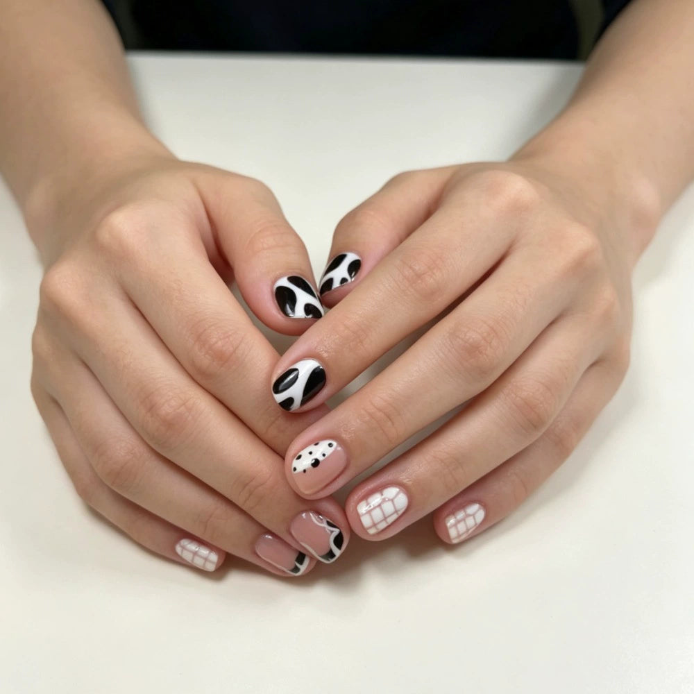 French Short Square Press-On Nails