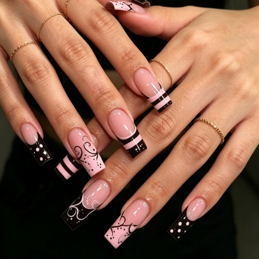 Pink French Medium Press-On Nails