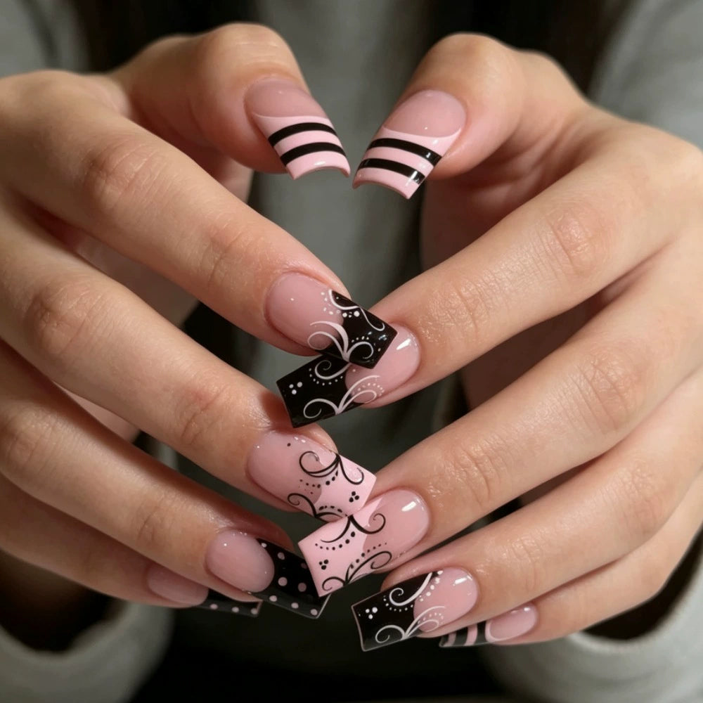 Pink French Medium Press-On Nails