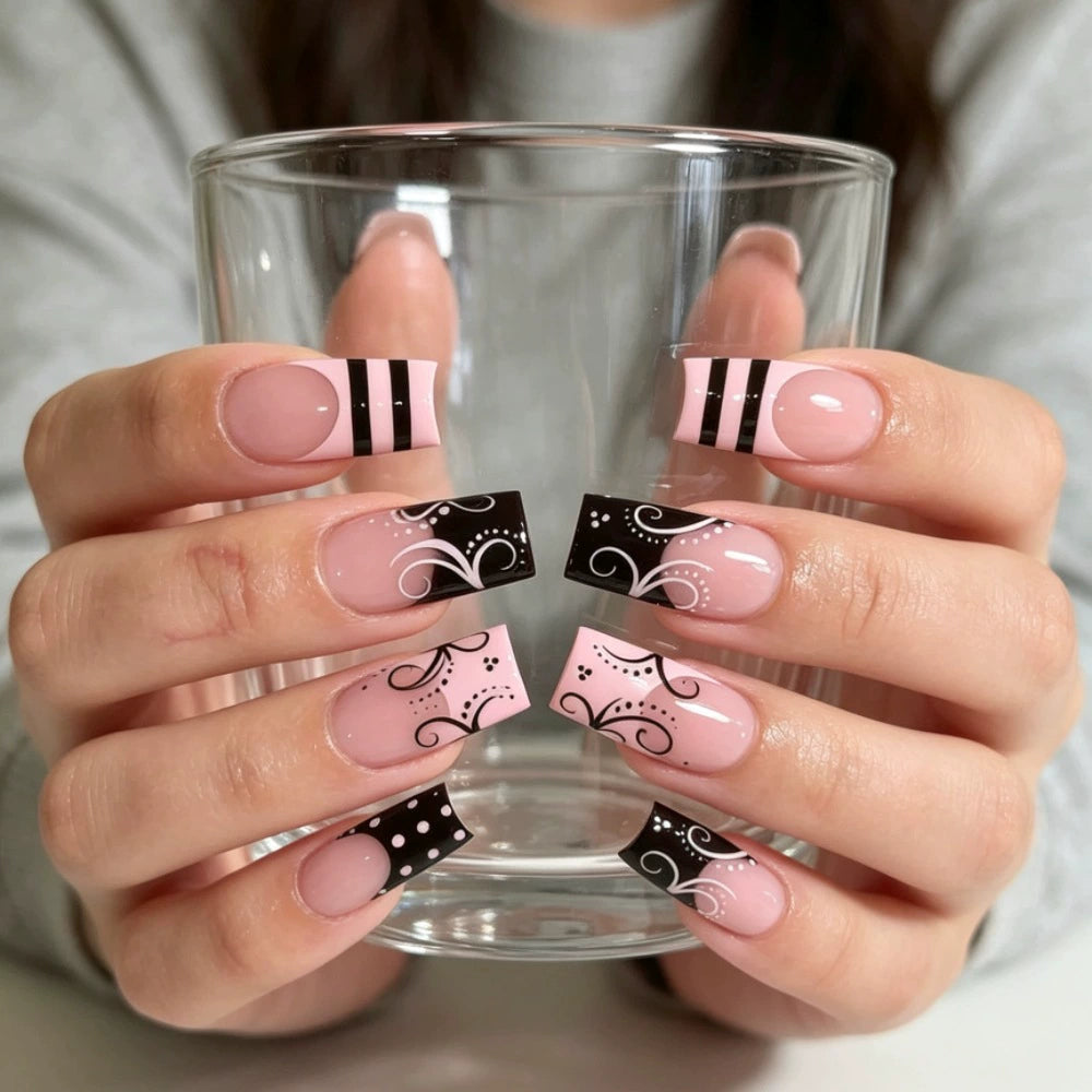 Pink French Medium Press-On Nails