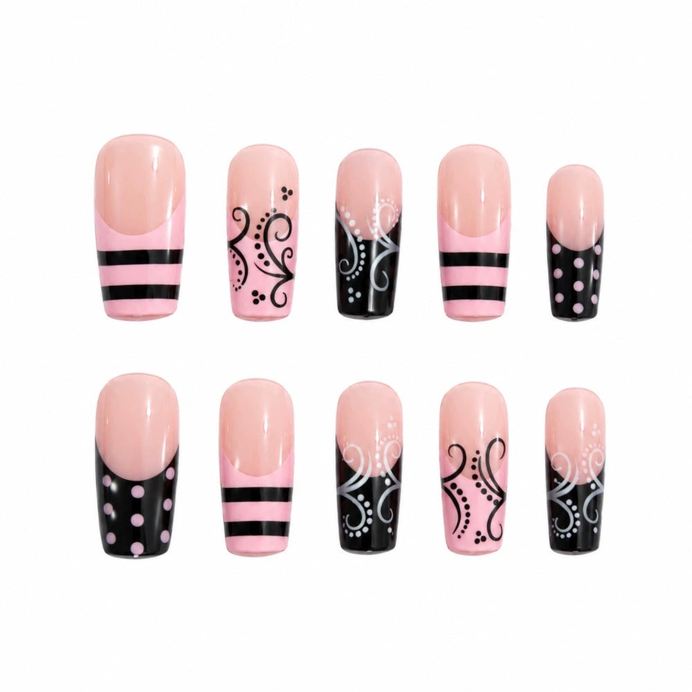 Pink French Medium Press-On Nails