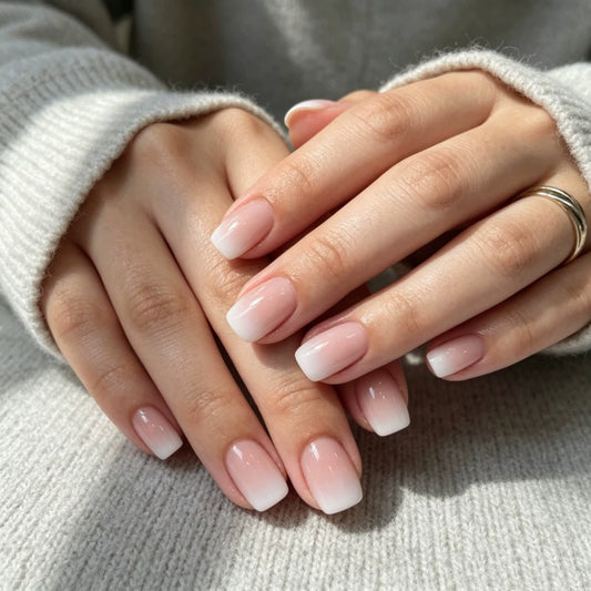 Ombre Short Square Press-On Nails