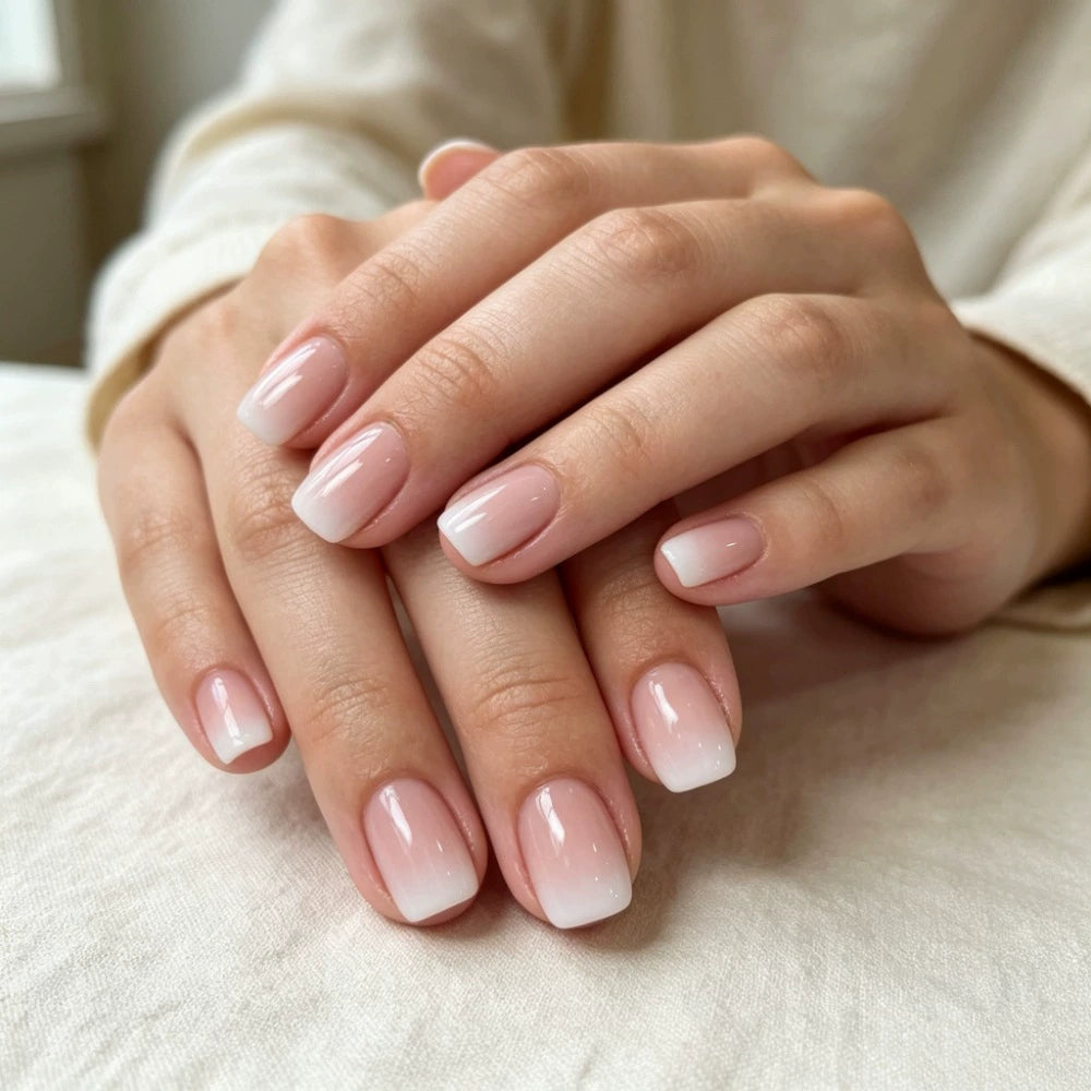 Ombre Short Square Press-On Nails