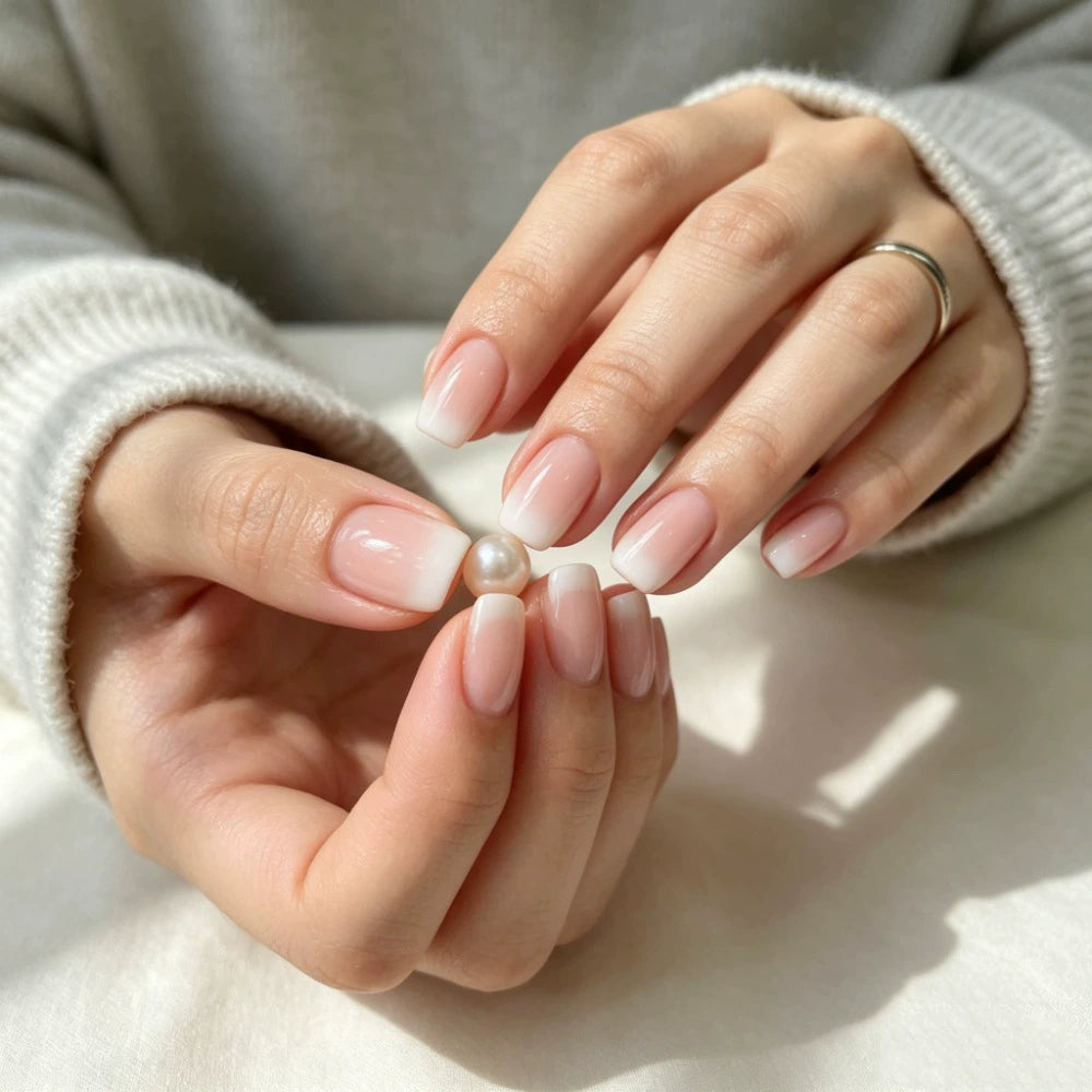 Ombre Short Square Press-On Nails
