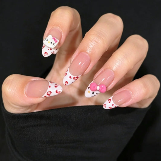 Leopard French Bow Press-On Nails