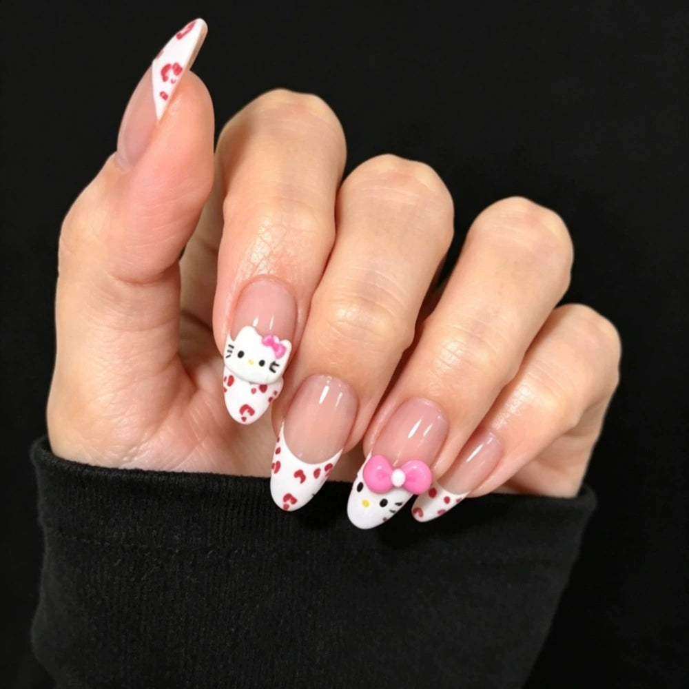 Leopard French Bow Press-On Nails