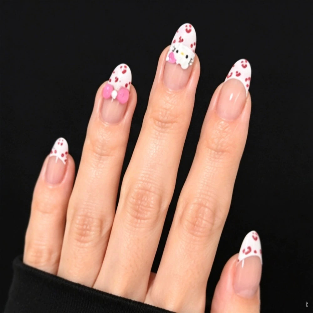 Leopard French Bow Press-On Nails
