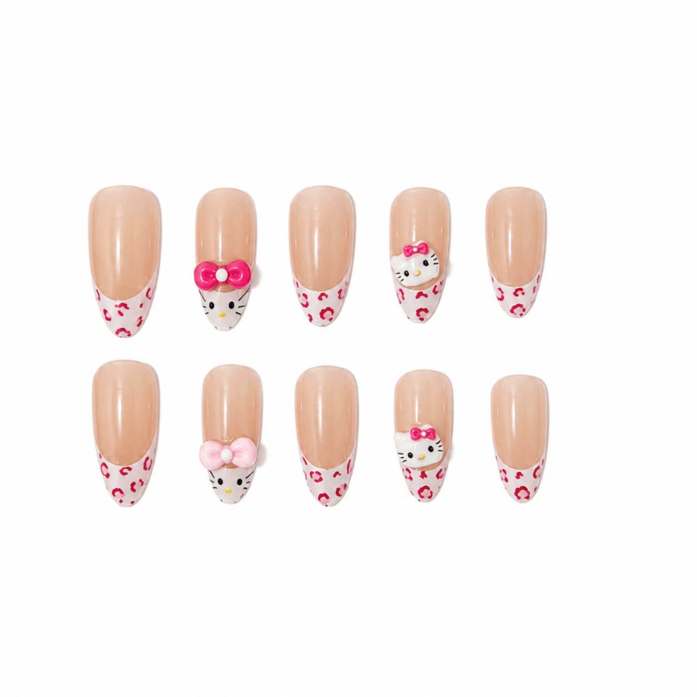 Leopard French Bow Press-On Nails