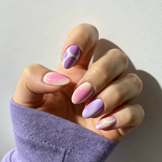 Ombre Short Square Press-On Nails