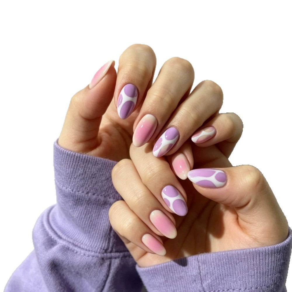 Ombre Short Square Press-On Nails