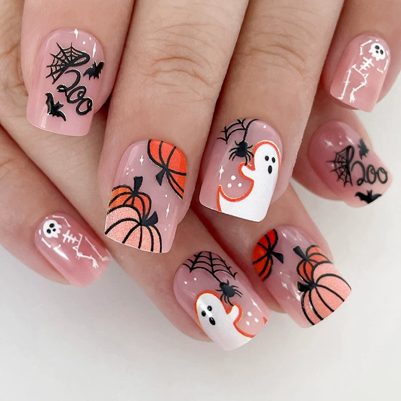 Halloween Short Square Press-On Nails