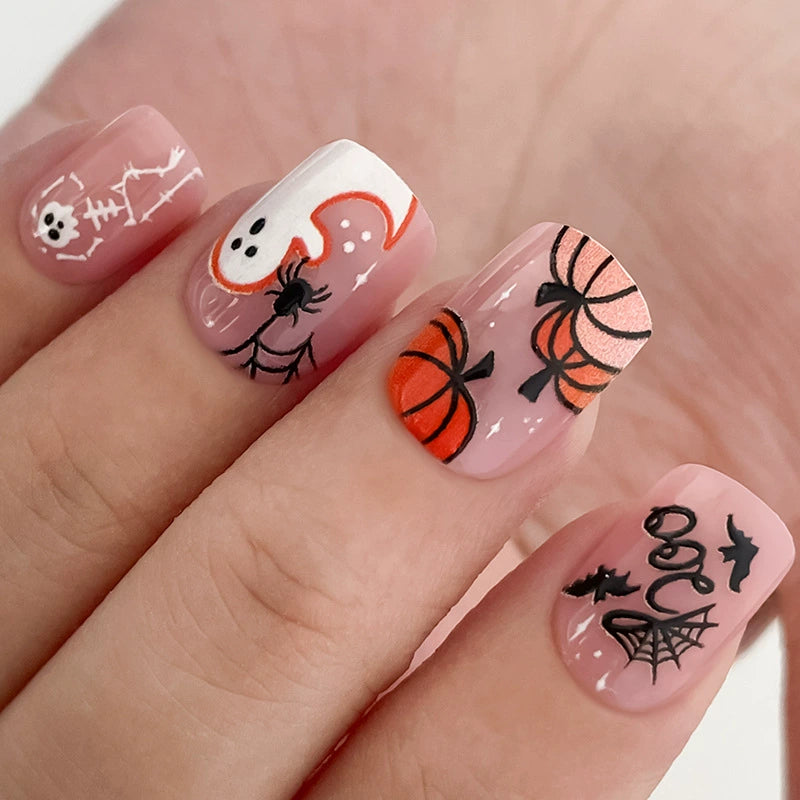 Halloween Short Square Press-On Nails