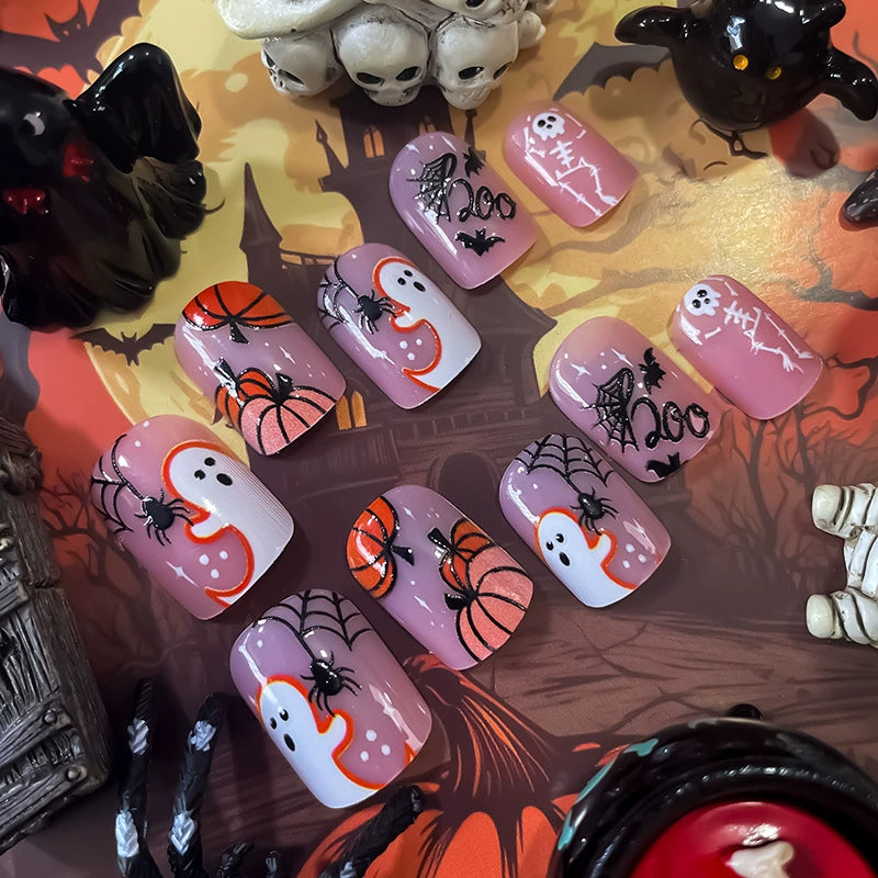 Halloween Short Square Press-On Nails