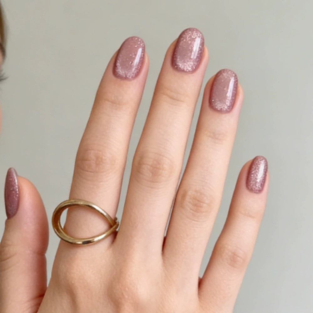 Cat Eye Short Square Press-On Nails