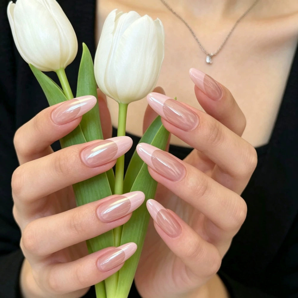 Chrome French Press-On Nails