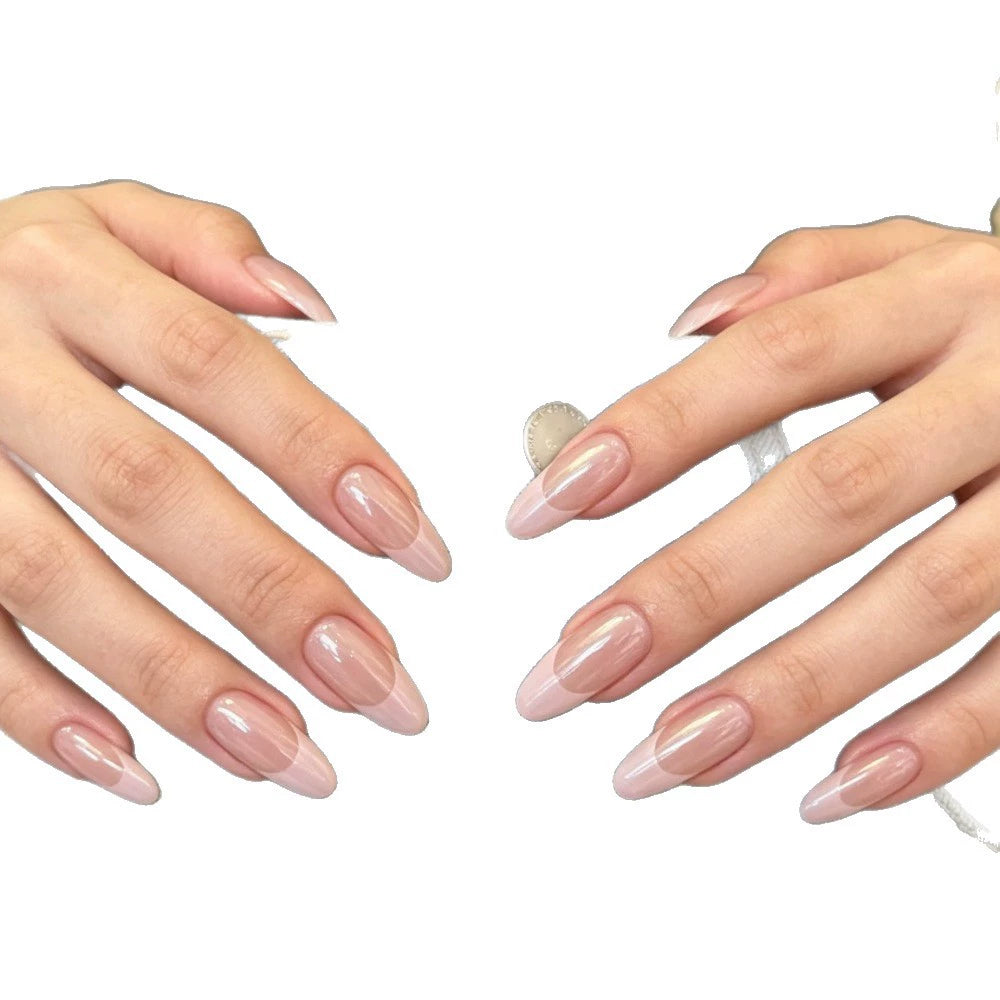 Chrome French Press-On Nails