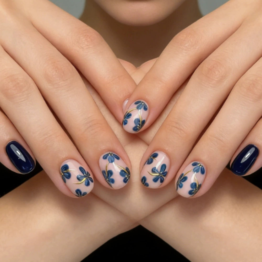 Floral Press-On Nails