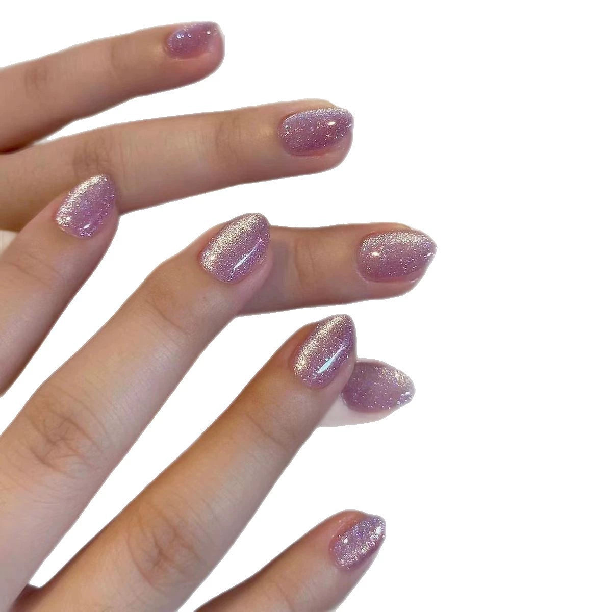 Purple Cat Eye Press-On Nails