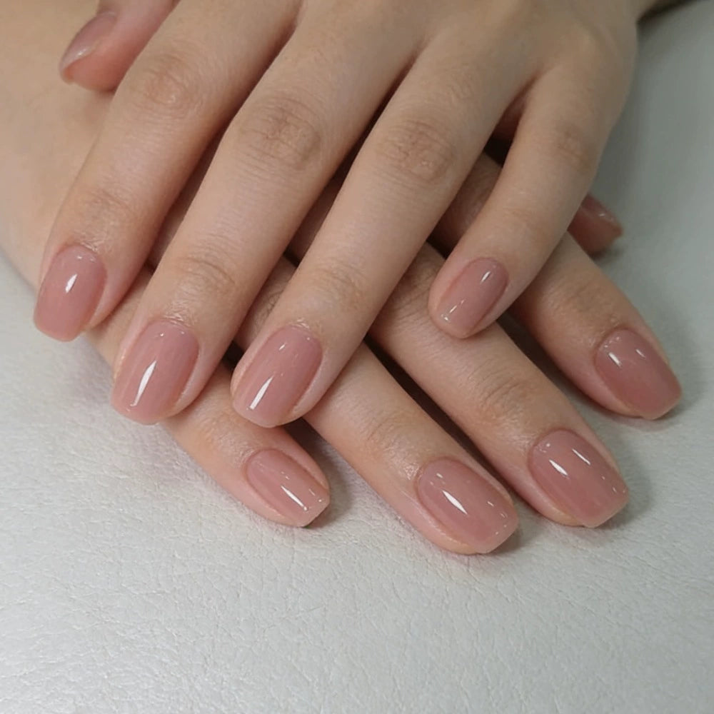 Pink Short Square Press-On Nails