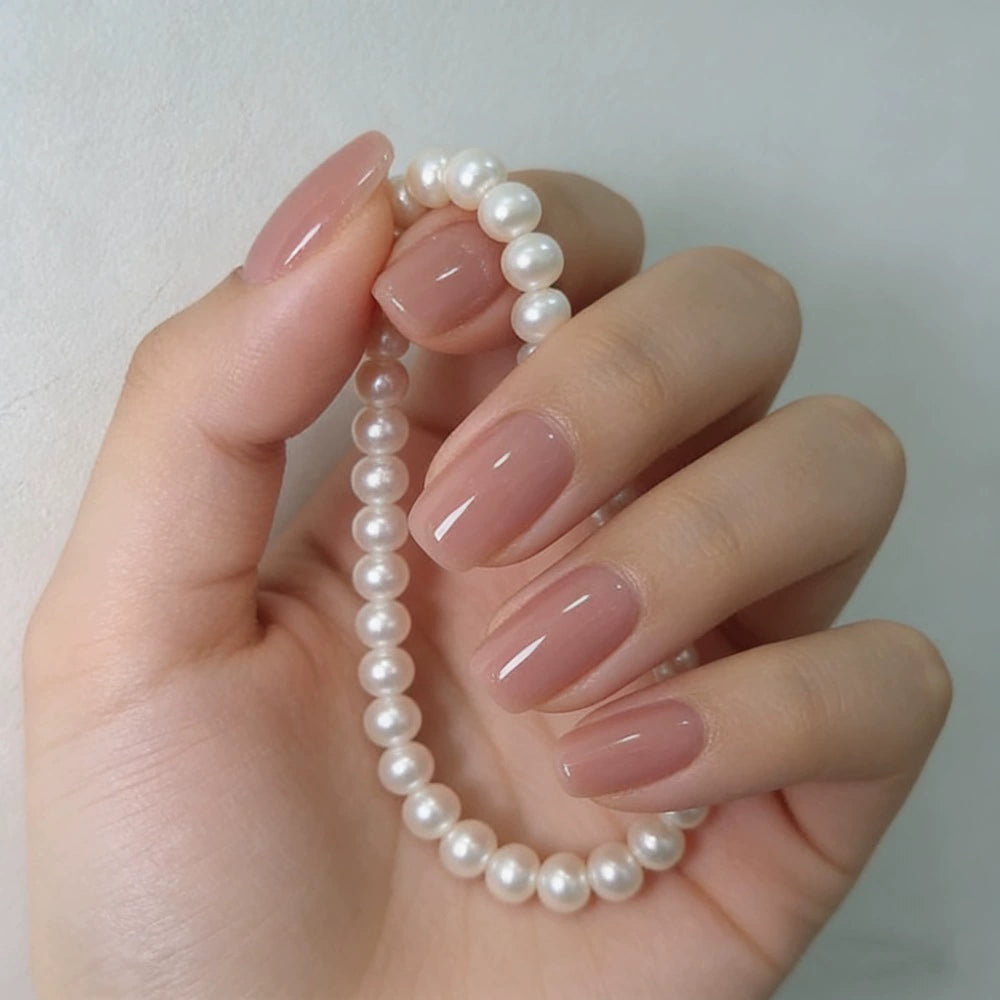 Pink Short Square Press-On Nails