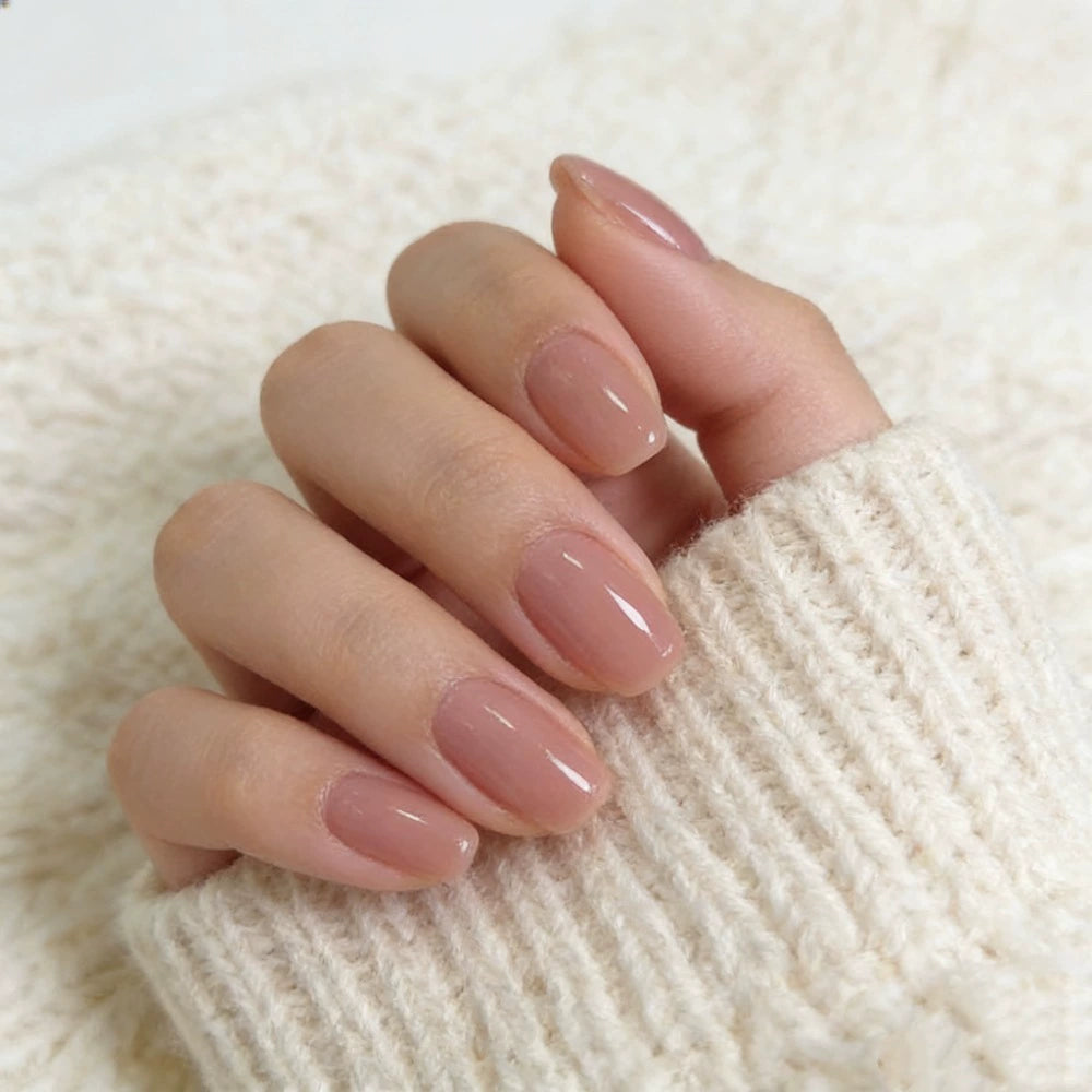 Pink Short Square Press-On Nails