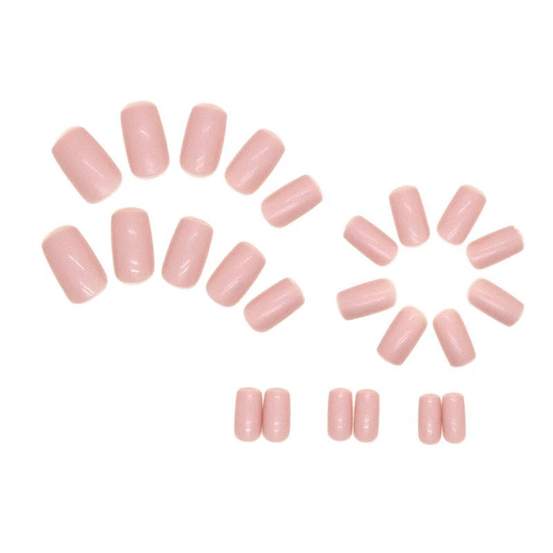 Pink Short Square Press-On Nails