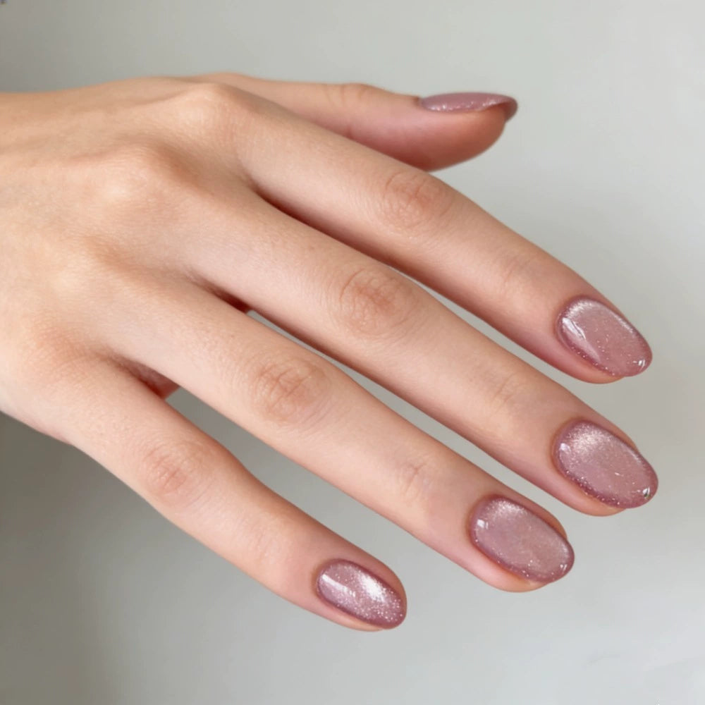 Jelly Cat Eye Short Square Press-On Nails