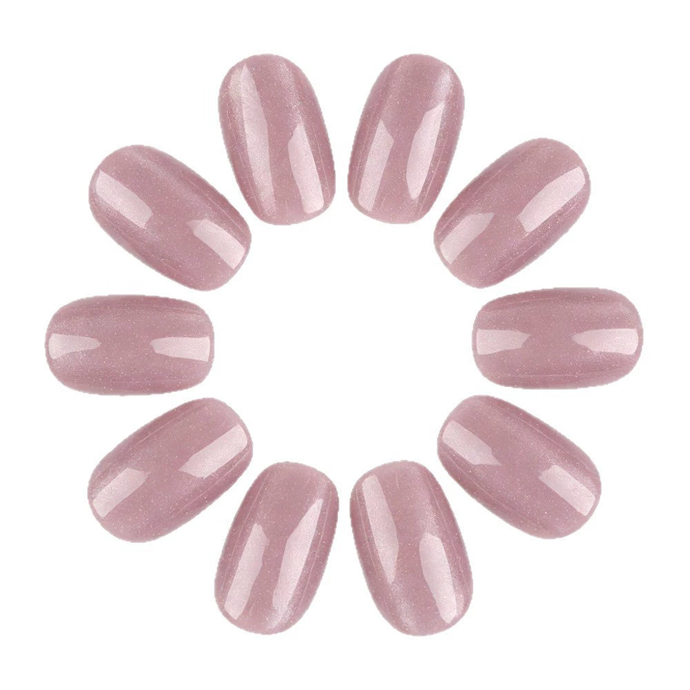 Jelly Cat Eye Short Square Press-On Nails