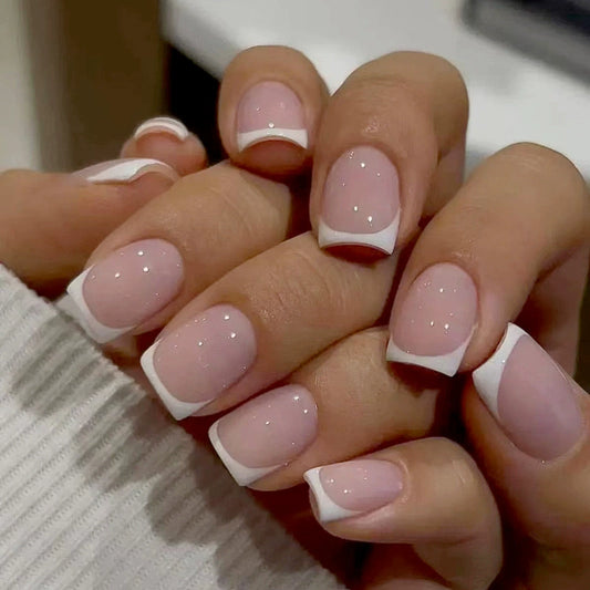 Pink French Press-On Nails