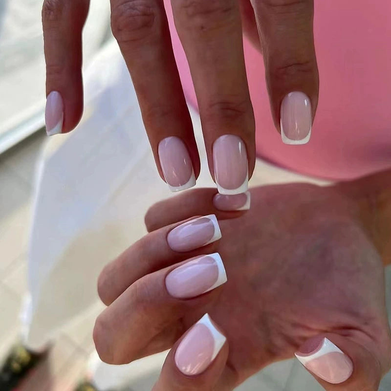 Pink French Press-On Nails
