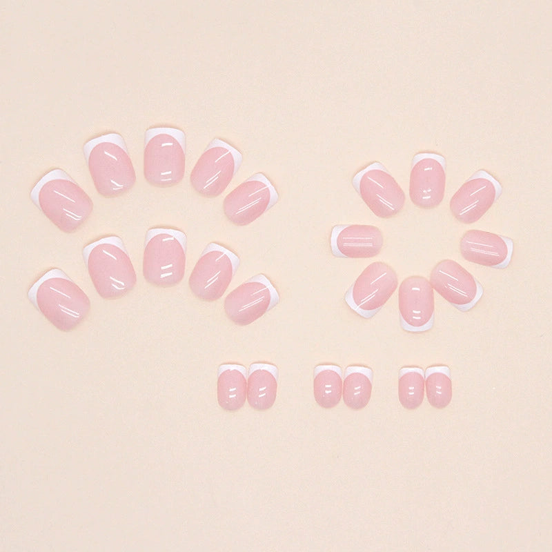 Pink French Press-On Nails