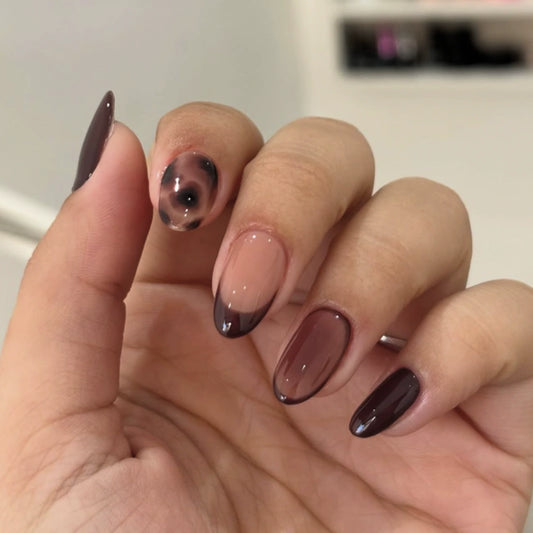 Ombre Almond Press-On Nails