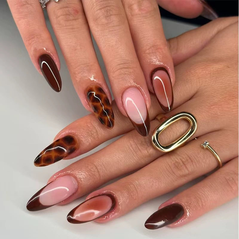 Ombre Almond Press-On Nails