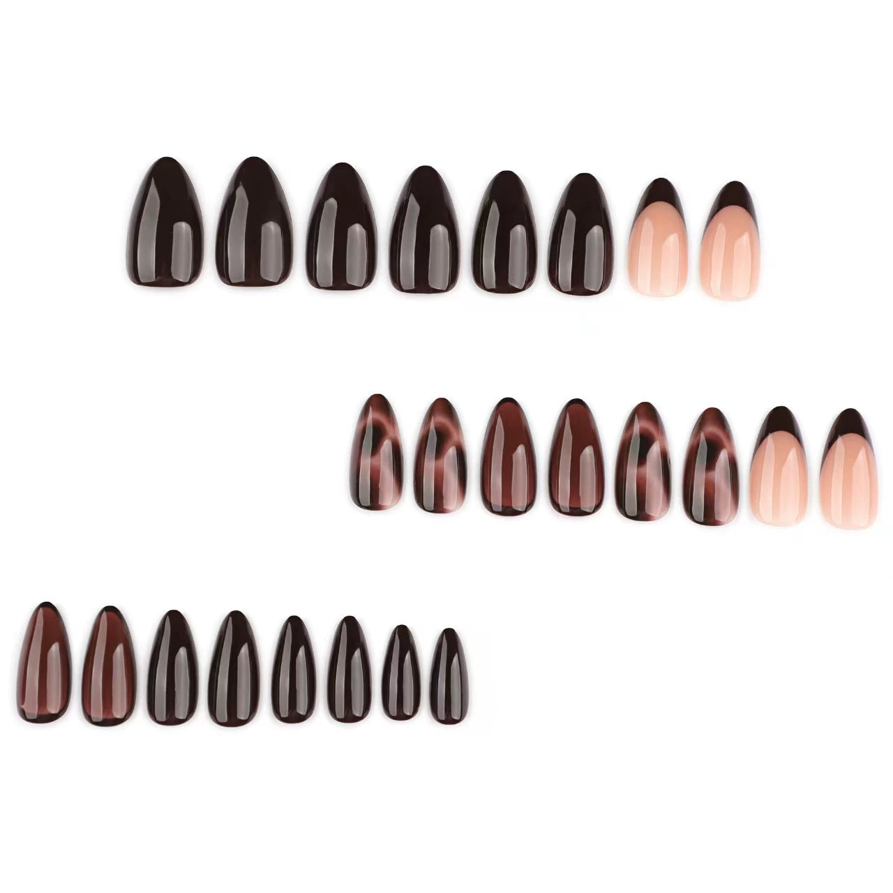 Ombre Almond Press-On Nails