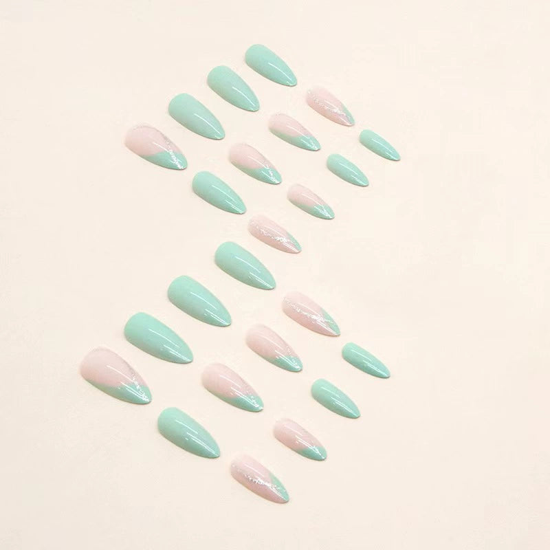 Pink French Almond Press-On Nails