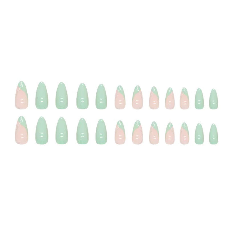Pink French Almond Press-On Nails