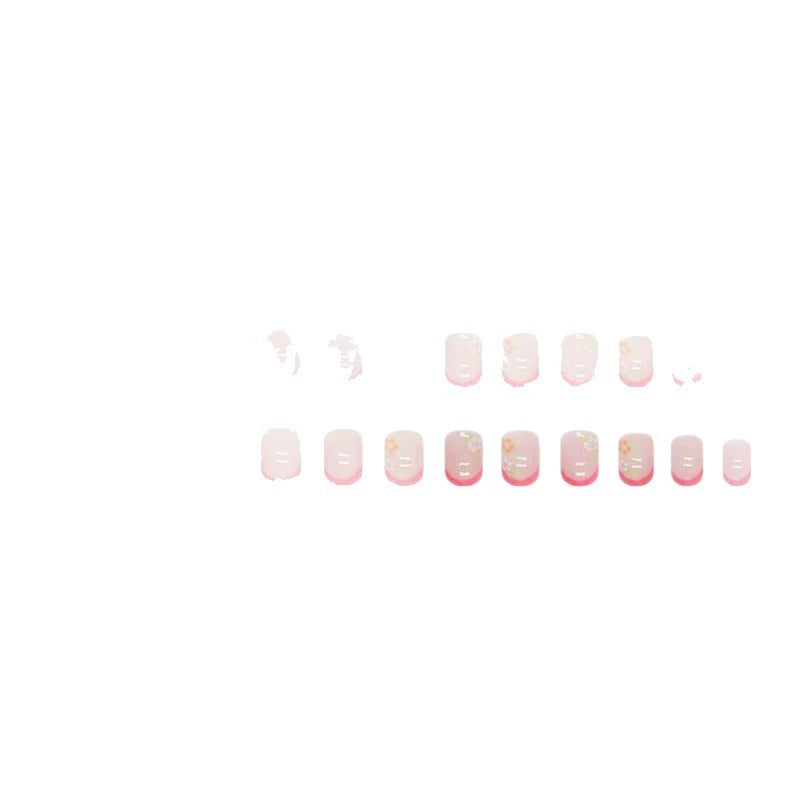 Pink French Floral Press-On Nails