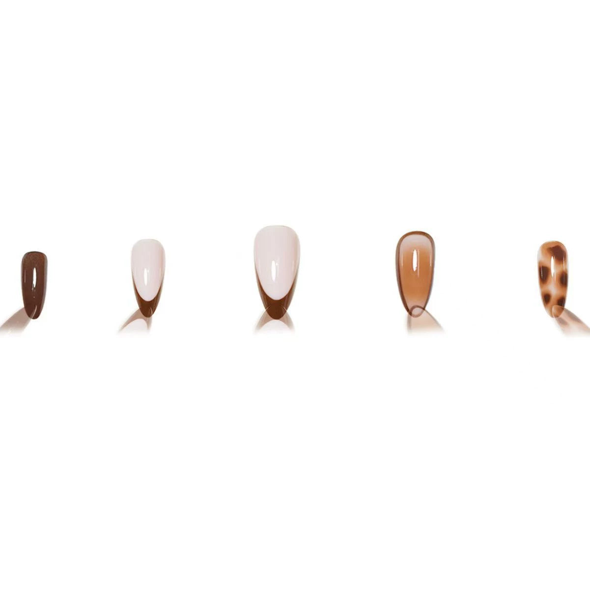 Leopard French Almond Press-On Nails