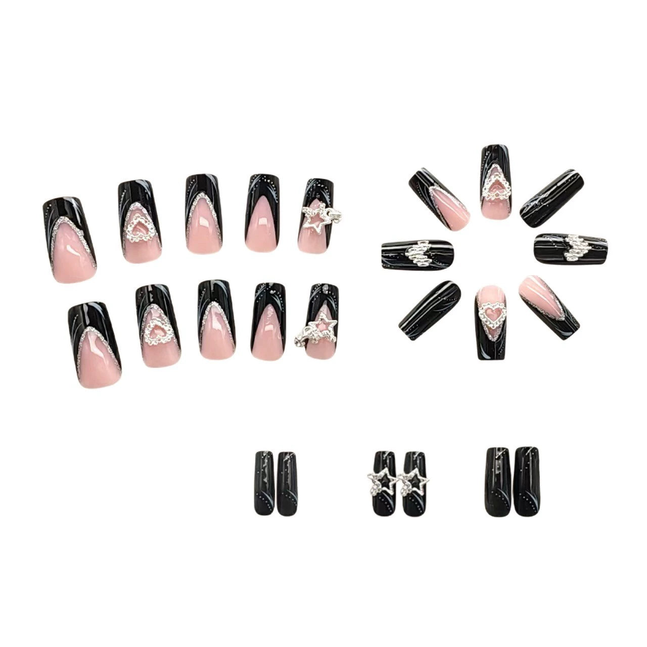 Long Stars Press-On Nails
