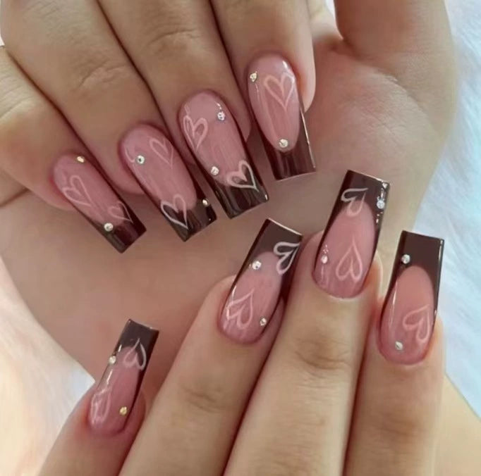 Rhinestone Press-On Nails