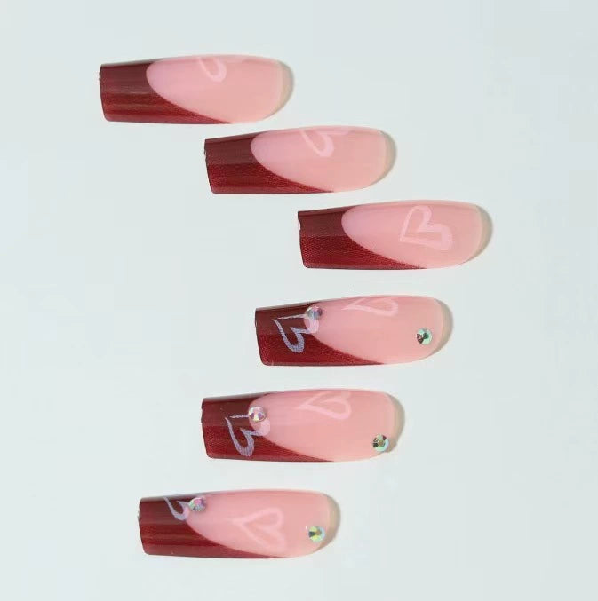 Rhinestone Press-On Nails