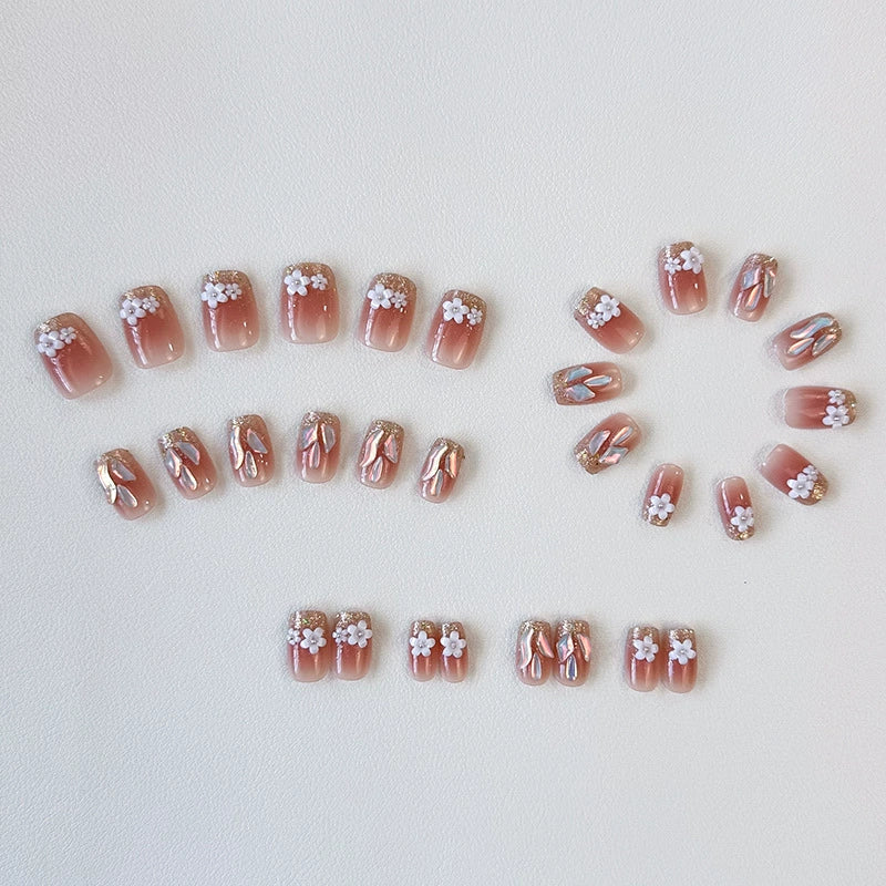 3D Rhinestone Press-On Nails