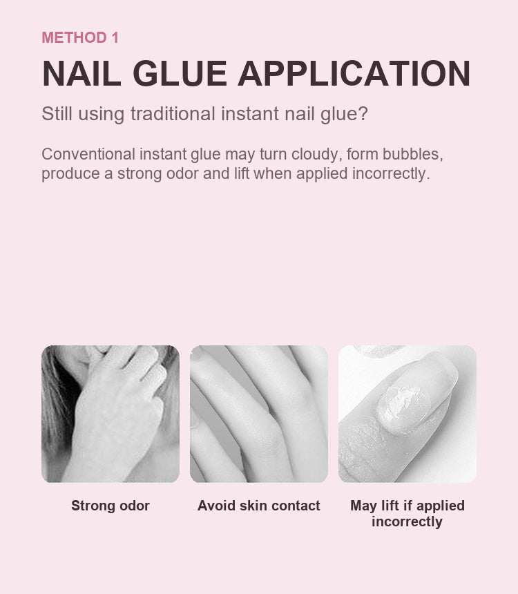 Press-On Nail Application Kit — Nail Glue + Jelly Tabs + Tools