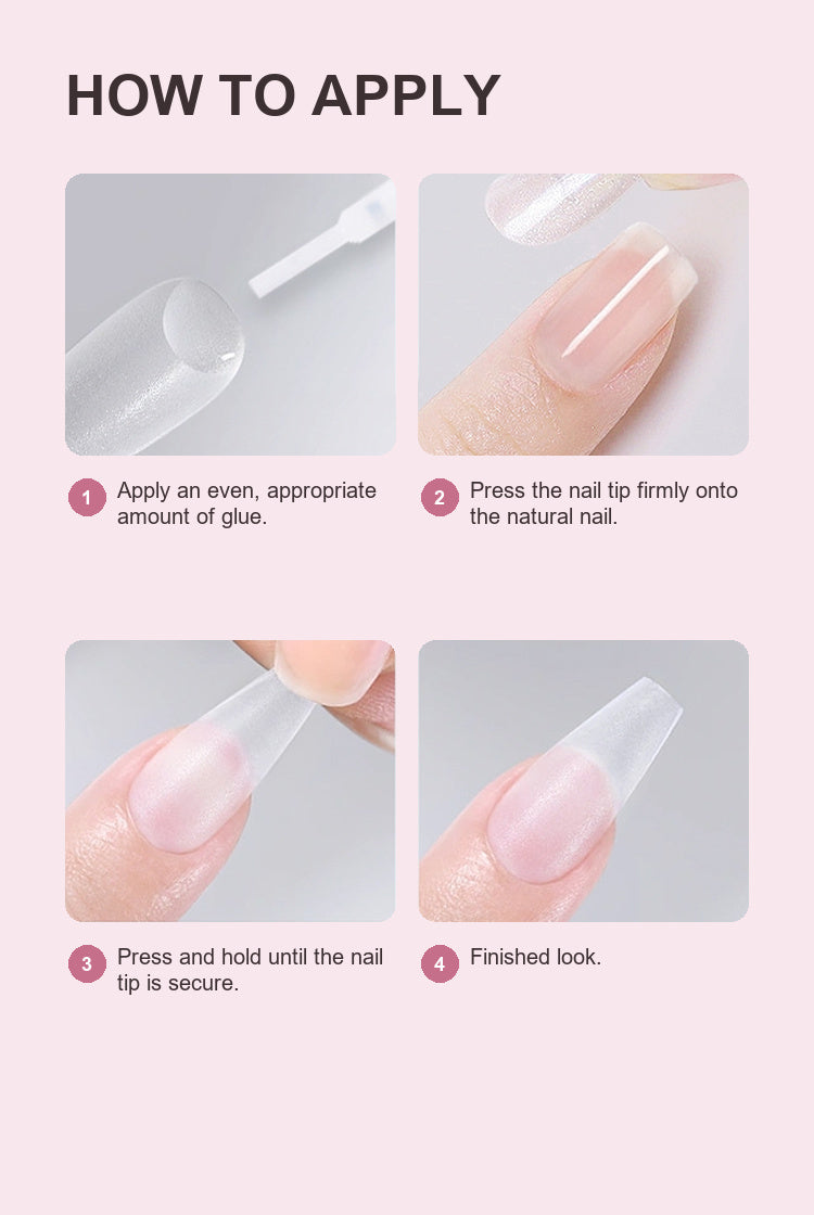 Press-On Nail Application Kit — Nail Glue + Jelly Tabs + Tools
