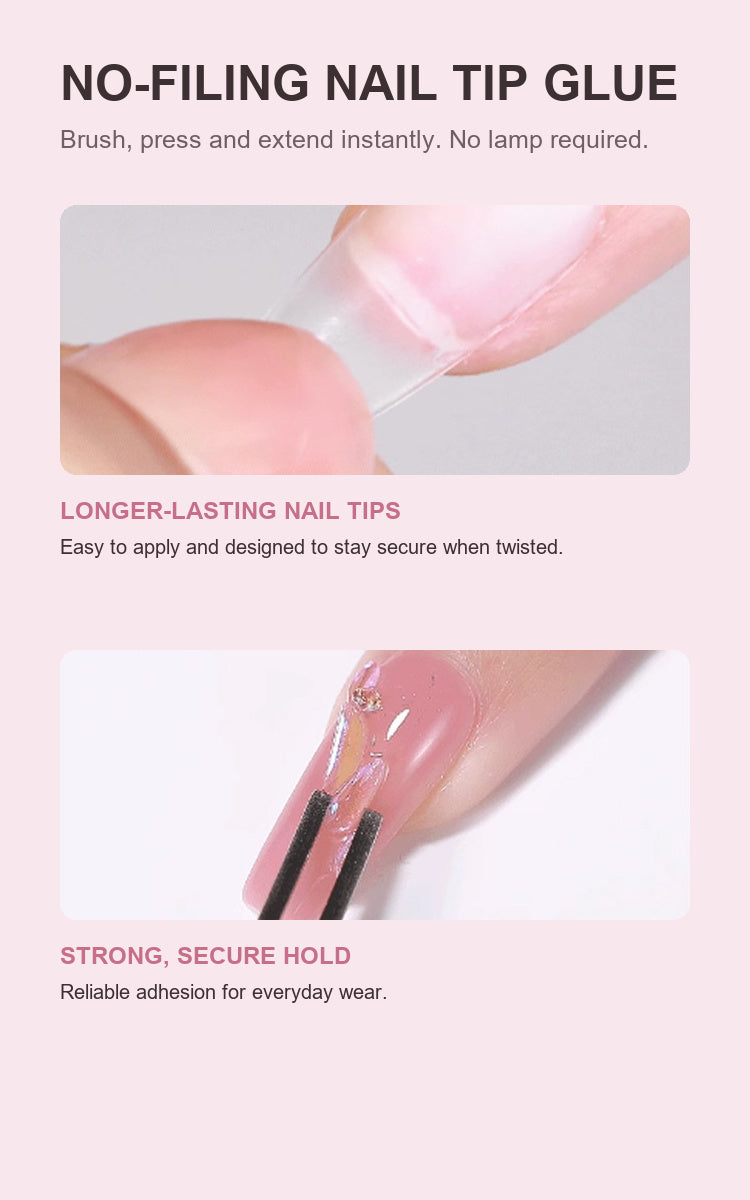 Press-On Nail Application Kit — Nail Glue + Jelly Tabs + Tools