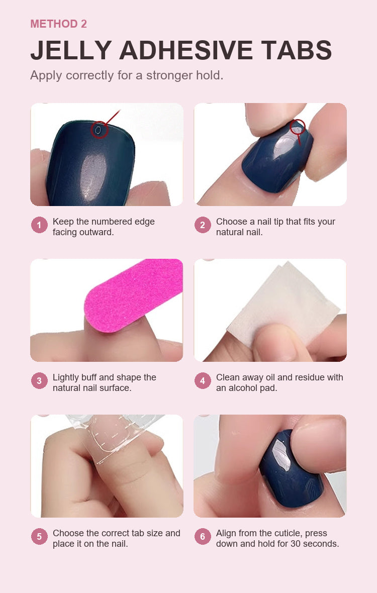 Press-On Nail Application Kit — Nail Glue + Jelly Tabs + Tools
